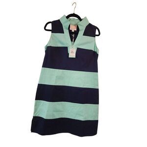 Sail to Sable shake it all NWT sleeveless shift dress cabbage and navy size Medi